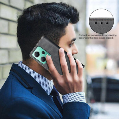 Solid Color Calfskin Texture RFID Vegan Leather Phone Case, For Redmi Note 12 5G Global / Poco X5, For Redmi Note 11 Pro / 11 Pro 5G Global, For Redmi 10 / 10 2022 / Note 11 4G, For Redmi Note 10 4G / Note 10S, For Redmi Note 10 Pro / 10 Pro Max
