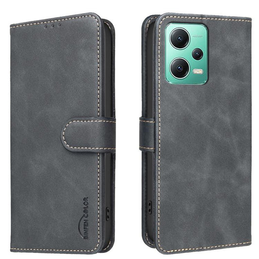 Solid Color Calfskin Texture RFID Vegan Leather Phone Case, For Redmi Note 12 5G Global / Poco X5, For Redmi Note 11 Pro / 11 Pro 5G Global, For Redmi 10 / 10 2022 / Note 11 4G, For Redmi Note 10 4G / Note 10S, For Redmi Note 10 Pro / 10 Pro Max
