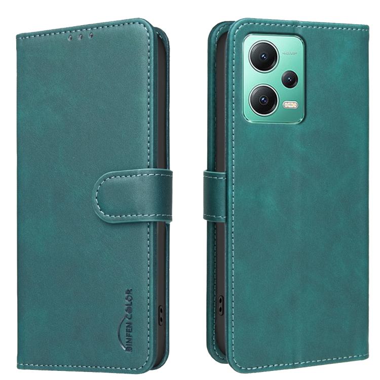 Solid Color Calfskin Texture RFID Vegan Leather Phone Case, For Redmi Note 11 / 11S / 12S Global, For Redmi Note 12 4G Global, For Redmi Note 12 Pro+ Global, For Redmi Note 12 Pro Global / Poco X5 Pro, For Redmi Note 12 5G Global / Poco X5             ...