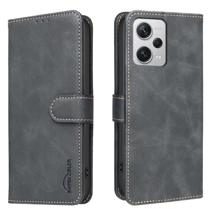 Solid Color Calfskin Texture RFID Vegan Leather Phone Case, For Redmi Note 11 / 11S / 12S Global, For Redmi Note 12 4G Global, For Redmi Note 12 Pro+ Global, For Redmi Note 12 Pro Global / Poco X5 Pro, For Redmi Note 12 5G Global / Poco X5             ...