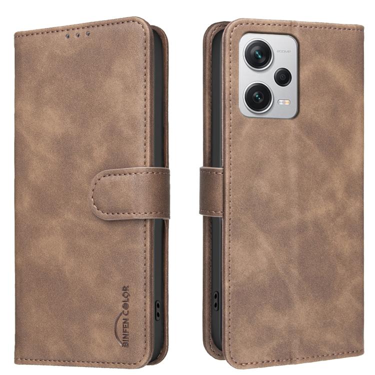 Solid Color Calfskin Texture RFID Vegan Leather Phone Case, For Redmi Note 11 / 11S / 12S Global, For Redmi Note 12 4G Global, For Redmi Note 12 Pro+ Global, For Redmi Note 12 Pro Global / Poco X5 Pro, For Redmi Note 12 5G Global / Poco X5             ...
