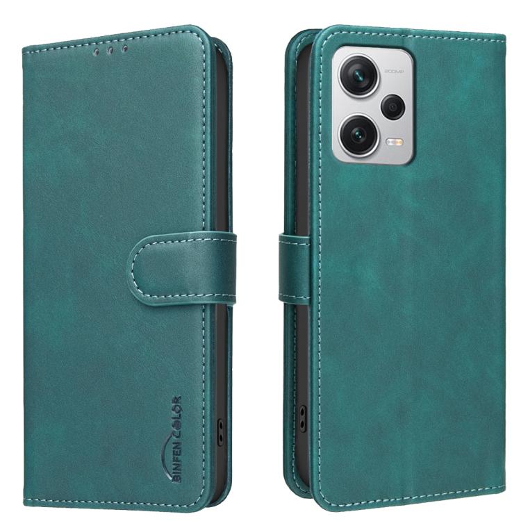 Solid Color Calfskin Texture RFID Vegan Leather Phone Case, For Redmi Note 11 / 11S / 12S Global, For Redmi Note 12 4G Global, For Redmi Note 12 Pro+ Global, For Redmi Note 12 Pro Global / Poco X5 Pro, For Redmi Note 12 5G Global / Poco X5             ...