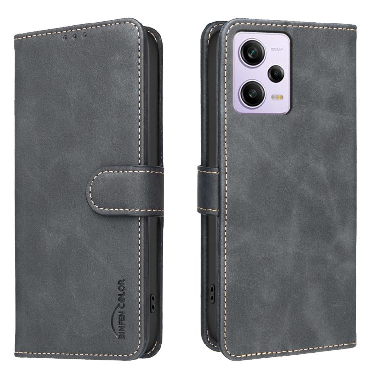 Solid Color Calfskin Texture RFID Vegan Leather Phone Case, For Redmi Note 11 / 11S / 12S Global, For Redmi Note 12 4G Global, For Redmi Note 12 Pro+ Global, For Redmi Note 12 Pro Global / Poco X5 Pro, For Redmi Note 12 5G Global / Poco X5             ...