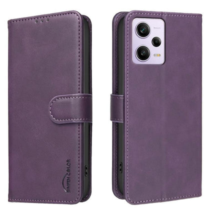 Solid Color Calfskin Texture RFID Vegan Leather Phone Case, For Redmi Note 11 / 11S / 12S Global, For Redmi Note 12 4G Global, For Redmi Note 12 Pro+ Global, For Redmi Note 12 Pro Global / Poco X5 Pro, For Redmi Note 12 5G Global / Poco X5             ...