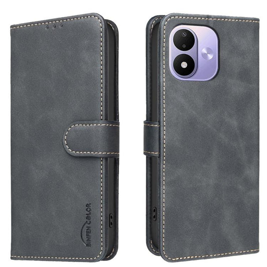 Solid Color Calfskin Texture RFID Vegan Leather Phone Case, For Redmi Note 17 4G Global 169.7mm, For Redmi Note 17 Pro+ 5G Global 163.4mm, For Redmi Note 17 Pro 5G Global 163.5mm, For Redmi K100 Pro Max 5G, For Redmi 17 5G / 4G Global 170mm            ...