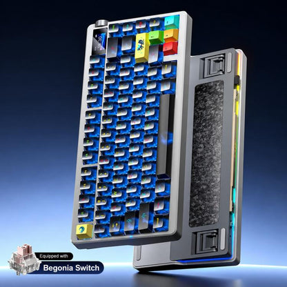 AULA nova75 Smart Display Tri-Mode RGB Customizable Gaming Mechanical Keyboard