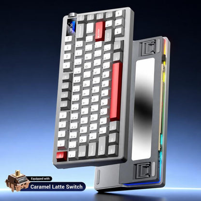 AULA nova75 Smart Display Tri-Mode RGB Customizable Gaming Mechanical Keyboard