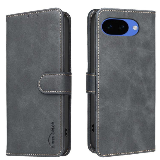 Solid Color Calfskin Texture RFID Vegan Leather Phone Case, For Google Pixel 10a, For Google Pixel 10 Pro XL / 9 Pro XL, For Google Pixel 10 / 10 Pro / 9 / 9 Pro, For Google Pixel 9a, For Google Pixel 8a, For Google Pixel 8 Pro, For Google Pixel 8