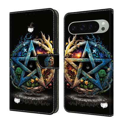 Crystal-Like Painted Vegan Leather Phone Case, For Google Pixel 10 Pro XL, For Google Pixel 10, For Google Pixel 9a, For Google Pixel 9 Pro XL, For Google Pixel 9