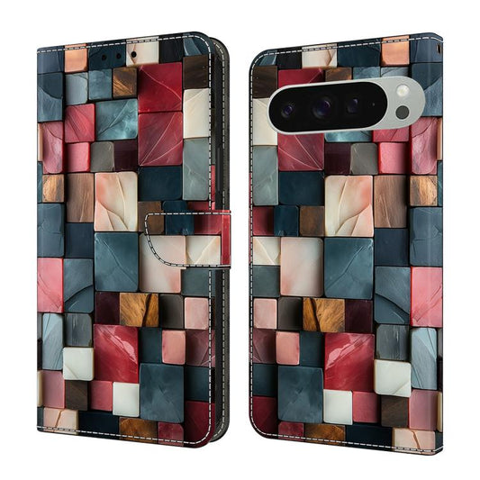 Crystal-Like Painted Vegan Leather Phone Case, For Google Pixel 10 Pro XL, For Google Pixel 10, For Google Pixel 9a, For Google Pixel 9 Pro XL, For Google Pixel 9