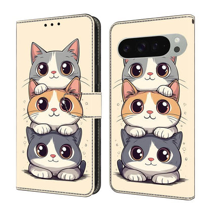 Crystal-Like Painted Vegan Leather Phone Case, For Google Pixel 10 Pro XL, For Google Pixel 10, For Google Pixel 9a, For Google Pixel 9 Pro XL, For Google Pixel 9