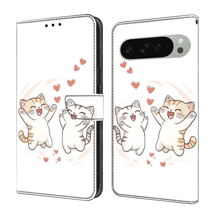 Crystal-Like Painted Vegan Leather Phone Case, For Google Pixel 10 Pro XL, For Google Pixel 10, For Google Pixel 9a, For Google Pixel 9 Pro XL, For Google Pixel 9