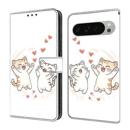 Crystal-Like Painted Vegan Leather Phone Case, For Google Pixel 10 Pro XL, For Google Pixel 10, For Google Pixel 9a, For Google Pixel 9 Pro XL, For Google Pixel 9