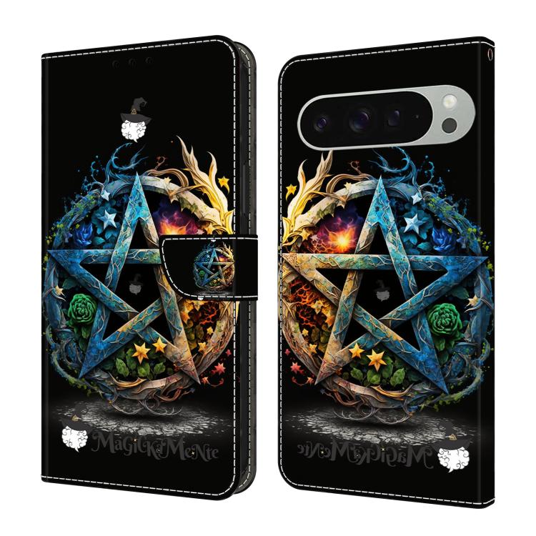 Crystal-Like Painted Vegan Leather Phone Case, For Google Pixel 10 Pro XL, For Google Pixel 10, For Google Pixel 9a, For Google Pixel 9 Pro XL, For Google Pixel 9
