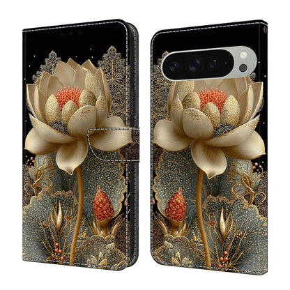 Crystal-Like Painted Vegan Leather Phone Case, For Google Pixel 10 Pro XL, For Google Pixel 10, For Google Pixel 9a, For Google Pixel 9 Pro XL, For Google Pixel 9