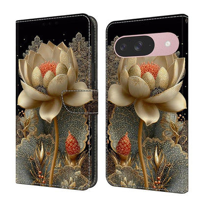 Crystal-Like Painted Vegan Leather Phone Case, For Google Pixel 10 Pro XL, For Google Pixel 10, For Google Pixel 9a, For Google Pixel 9 Pro XL, For Google Pixel 9