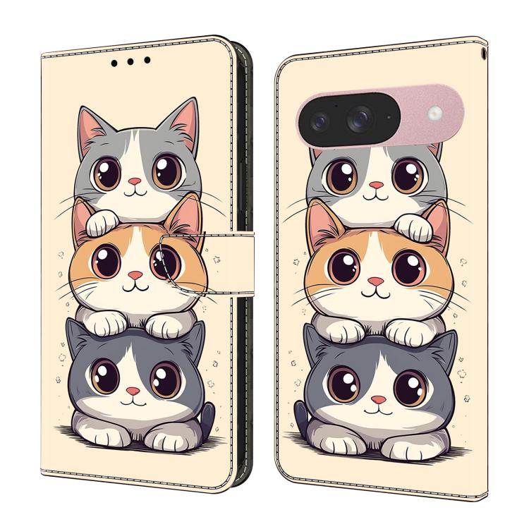 Crystal-Like Painted Vegan Leather Phone Case, For Google Pixel 10 Pro XL, For Google Pixel 10, For Google Pixel 9a, For Google Pixel 9 Pro XL, For Google Pixel 9