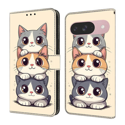 Crystal-Like Painted Vegan Leather Phone Case, For Google Pixel 10 Pro XL, For Google Pixel 10, For Google Pixel 9a, For Google Pixel 9 Pro XL, For Google Pixel 9