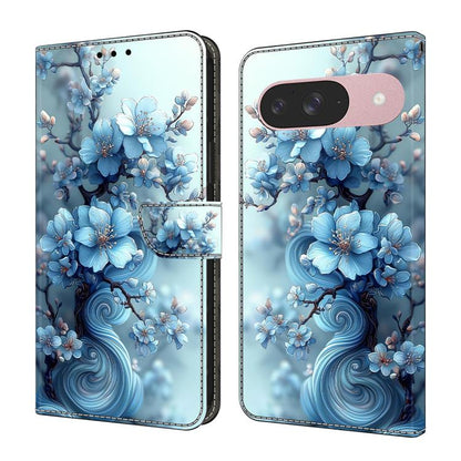 Crystal-Like Painted Vegan Leather Phone Case, For Google Pixel 10 Pro XL, For Google Pixel 10, For Google Pixel 9a, For Google Pixel 9 Pro XL, For Google Pixel 9