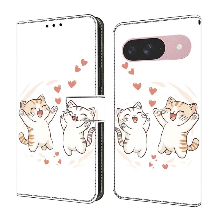 Crystal-Like Painted Vegan Leather Phone Case, For Google Pixel 10 Pro XL, For Google Pixel 10, For Google Pixel 9a, For Google Pixel 9 Pro XL, For Google Pixel 9