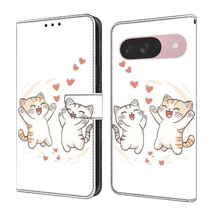 Crystal-Like Painted Vegan Leather Phone Case, For Google Pixel 10 Pro XL, For Google Pixel 10, For Google Pixel 9a, For Google Pixel 9 Pro XL, For Google Pixel 9