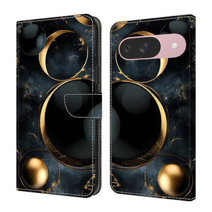 Crystal-Like Painted Vegan Leather Phone Case, For Google Pixel 10 Pro XL, For Google Pixel 10, For Google Pixel 9a, For Google Pixel 9 Pro XL, For Google Pixel 9
