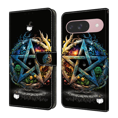 Crystal-Like Painted Vegan Leather Phone Case, For Google Pixel 10 Pro XL, For Google Pixel 10, For Google Pixel 9a, For Google Pixel 9 Pro XL, For Google Pixel 9
