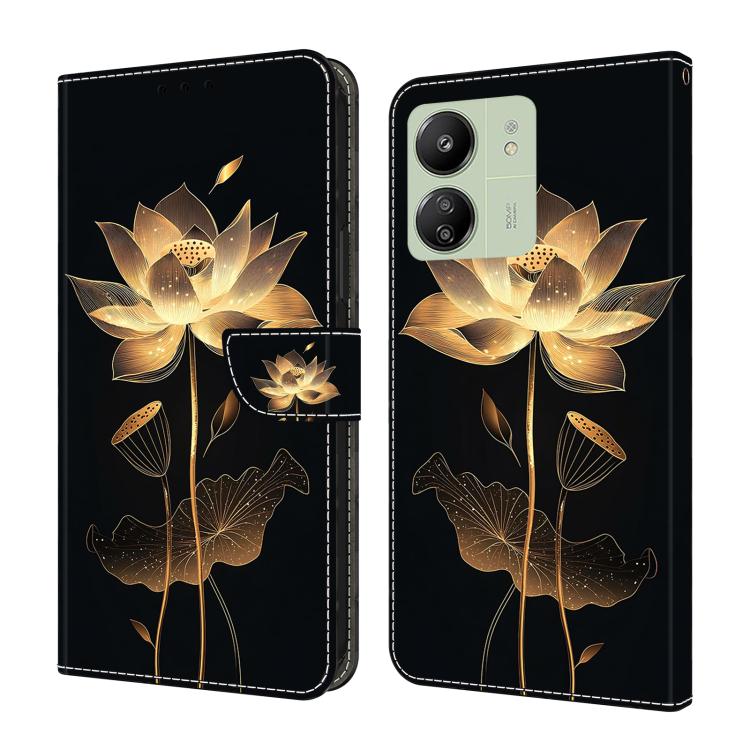 Crystal-Like Painted Vegan Leather Phone Case, For Redmi Note 13 Pro 4G, For Redmi Note 13 4G, For Redmi 13C 4G 5G, For Redmi K70E / Poco X6 Pro, For Redmi Note 13 5G, For Redmi Note 13 Pro+, For Redmi Note 13 Pro 5G