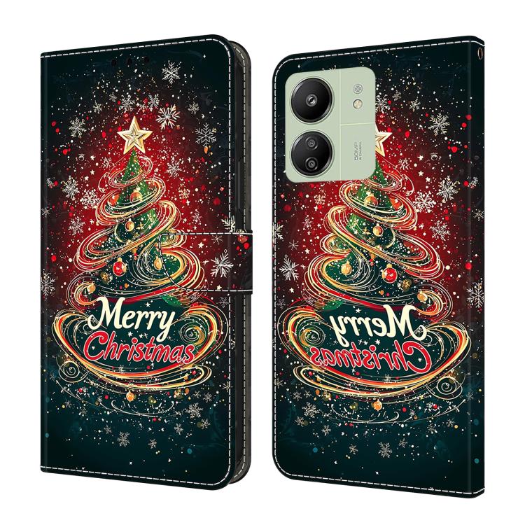 Crystal-Like Painted Vegan Leather Phone Case, For Redmi Note 13 Pro 4G, For Redmi Note 13 4G, For Redmi 13C 4G 5G, For Redmi K70E / Poco X6 Pro, For Redmi Note 13 5G, For Redmi Note 13 Pro+, For Redmi Note 13 Pro 5G