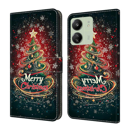 Crystal-Like Painted Vegan Leather Phone Case, For Redmi Note 13 Pro 4G, For Redmi Note 13 4G, For Redmi 13C 4G 5G, For Redmi K70E / Poco X6 Pro, For Redmi Note 13 5G, For Redmi Note 13 Pro+, For Redmi Note 13 Pro 5G