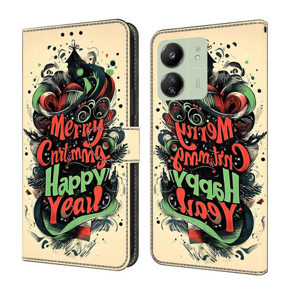 Crystal-Like Painted Vegan Leather Phone Case, For Redmi Note 13 Pro 4G, For Redmi Note 13 4G, For Redmi 13C 4G 5G, For Redmi K70E / Poco X6 Pro, For Redmi Note 13 5G, For Redmi Note 13 Pro+, For Redmi Note 13 Pro 5G