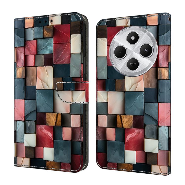 Crystal-Like Painted Vegan Leather Phone Case, For Redmi Note 14 Pro 4G, For Redmi Note 14 4G 163.25mm, For Redmi Note 14 5G, For Redmi Note 14 Pro 5G, For Redmi 14C 4G, For Redmi Note 13 Pro 4G, For Redmi Note 13 4G, For Redmi 13C 4G 5G