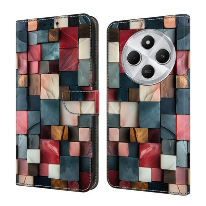 Crystal-Like Painted Vegan Leather Phone Case, For Redmi Note 14 Pro 4G, For Redmi Note 14 4G 163.25mm, For Redmi Note 14 5G, For Redmi Note 14 Pro 5G, For Redmi 14C 4G, For Redmi Note 13 Pro 4G, For Redmi Note 13 4G, For Redmi 13C 4G 5G