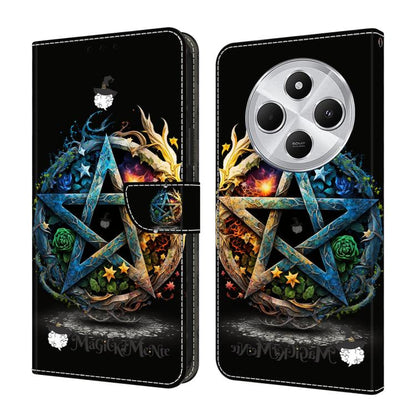 Crystal-Like Painted Vegan Leather Phone Case, For Redmi Note 14 Pro 4G, For Redmi Note 14 4G 163.25mm, For Redmi Note 14 5G, For Redmi Note 14 Pro 5G, For Redmi 14C 4G, For Redmi Note 13 Pro 4G, For Redmi Note 13 4G, For Redmi 13C 4G 5G