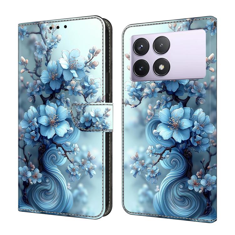 Crystal-Like Painted Vegan Leather Phone Case, For Redmi K70E / Poco X6 Pro, For Redmi Note 13 5G, For Redmi Note 13 Pro+, For Redmi Note 13 Pro 5G