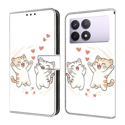 Crystal-Like Painted Vegan Leather Phone Case, For Redmi K70E / Poco X6 Pro, For Redmi Note 13 5G, For Redmi Note 13 Pro+, For Redmi Note 13 Pro 5G