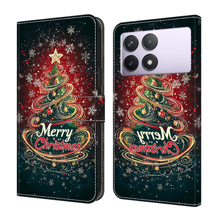 Crystal-Like Painted Vegan Leather Phone Case, For Redmi K70E / Poco X6 Pro, For Redmi Note 13 5G, For Redmi Note 13 Pro+, For Redmi Note 13 Pro 5G
