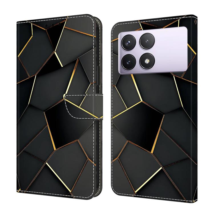 Crystal-Like Painted Vegan Leather Phone Case, For Redmi K70E / Poco X6 Pro, For Redmi Note 13 5G, For Redmi Note 13 Pro+, For Redmi Note 13 Pro 5G