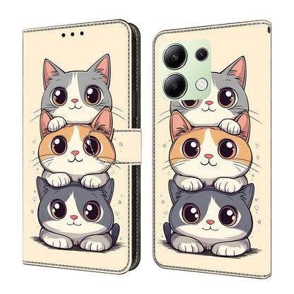 Crystal-Like Painted Vegan Leather Phone Case, For Redmi Note 13 Pro 4G, For Redmi Note 13 4G, For Redmi 13C 4G 5G, For Redmi K70E / Poco X6 Pro, For Redmi Note 13 5G, For Redmi Note 13 Pro+, For Redmi Note 13 Pro 5G