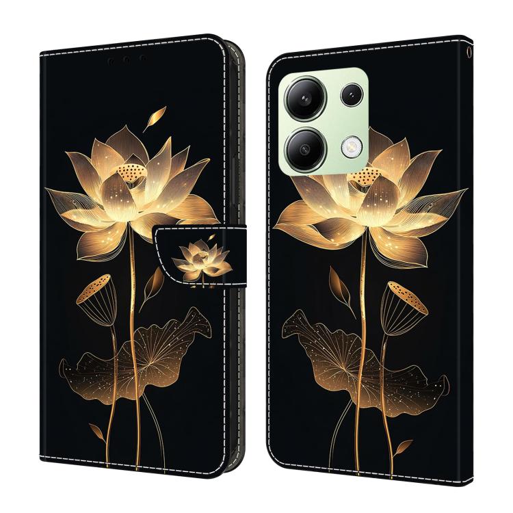 Crystal-Like Painted Vegan Leather Phone Case, For Redmi Note 13 Pro 4G, For Redmi Note 13 4G, For Redmi 13C 4G 5G, For Redmi K70E / Poco X6 Pro, For Redmi Note 13 5G, For Redmi Note 13 Pro+, For Redmi Note 13 Pro 5G
