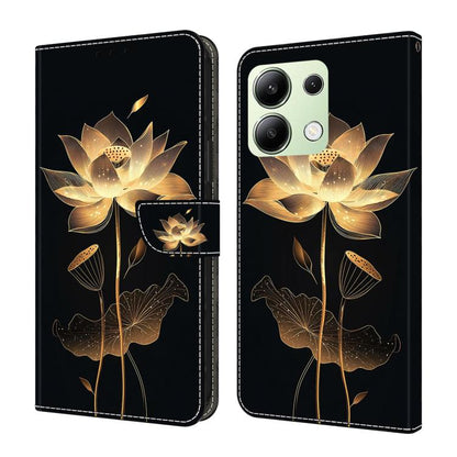 Crystal-Like Painted Vegan Leather Phone Case, For Redmi Note 13 Pro 4G, For Redmi Note 13 4G, For Redmi 13C 4G 5G, For Redmi K70E / Poco X6 Pro, For Redmi Note 13 5G, For Redmi Note 13 Pro+, For Redmi Note 13 Pro 5G