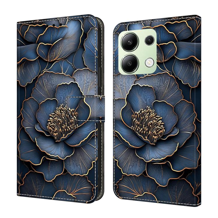 Crystal-Like Painted Vegan Leather Phone Case, For Redmi Note 13 Pro 4G, For Redmi Note 13 4G, For Redmi 13C 4G 5G, For Redmi K70E / Poco X6 Pro, For Redmi Note 13 5G, For Redmi Note 13 Pro+, For Redmi Note 13 Pro 5G
