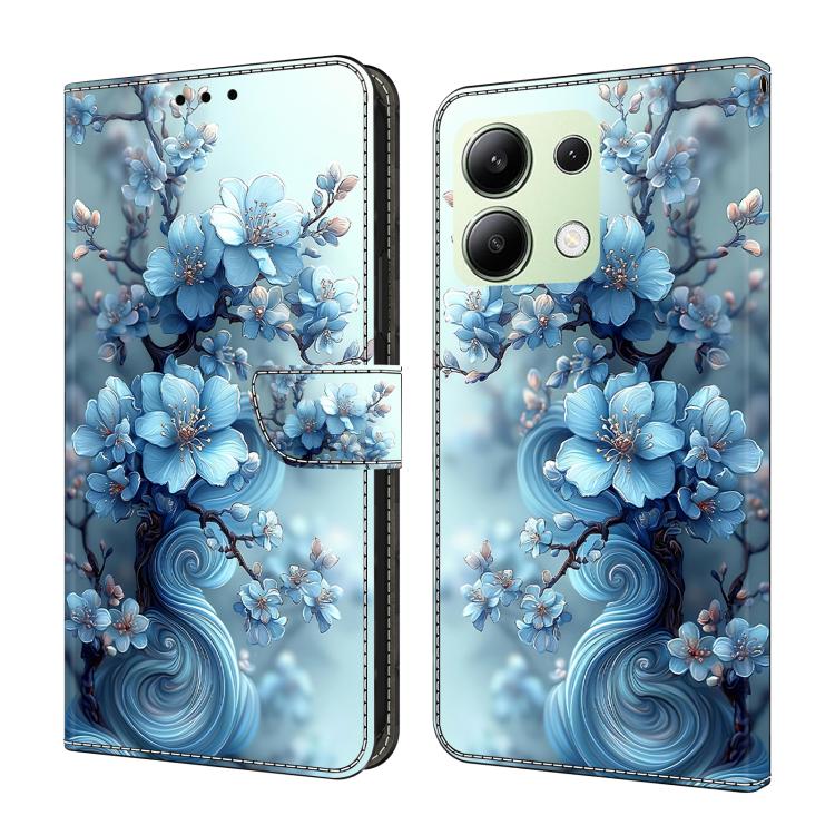 Crystal-Like Painted Vegan Leather Phone Case, For Redmi Note 13 Pro 4G, For Redmi Note 13 4G, For Redmi 13C 4G 5G, For Redmi K70E / Poco X6 Pro, For Redmi Note 13 5G, For Redmi Note 13 Pro+, For Redmi Note 13 Pro 5G