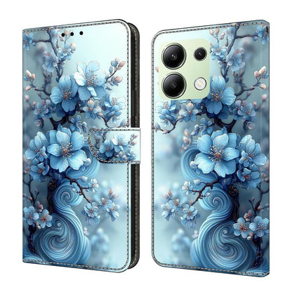 Crystal-Like Painted Vegan Leather Phone Case, For Redmi Note 13 Pro 4G, For Redmi Note 13 4G, For Redmi 13C 4G 5G, For Redmi K70E / Poco X6 Pro, For Redmi Note 13 5G, For Redmi Note 13 Pro+, For Redmi Note 13 Pro 5G