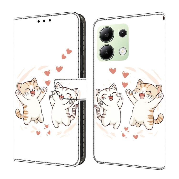Crystal-Like Painted Vegan Leather Phone Case, For Redmi Note 13 Pro 4G, For Redmi Note 13 4G, For Redmi 13C 4G 5G, For Redmi K70E / Poco X6 Pro, For Redmi Note 13 5G, For Redmi Note 13 Pro+, For Redmi Note 13 Pro 5G