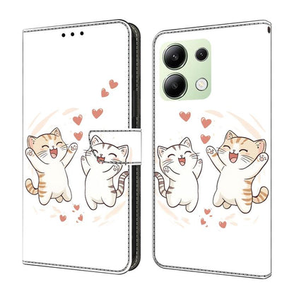 Crystal-Like Painted Vegan Leather Phone Case, For Redmi Note 13 Pro 4G, For Redmi Note 13 4G, For Redmi 13C 4G 5G, For Redmi K70E / Poco X6 Pro, For Redmi Note 13 5G, For Redmi Note 13 Pro+, For Redmi Note 13 Pro 5G