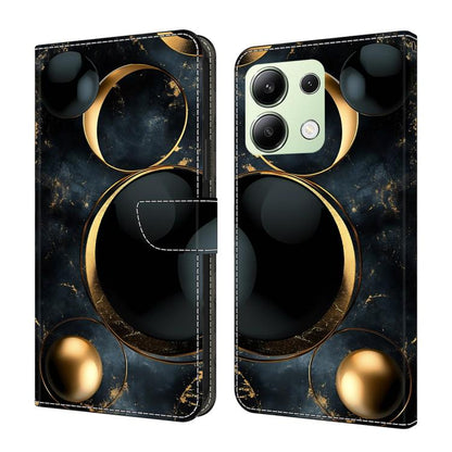 Crystal-Like Painted Vegan Leather Phone Case, For Redmi Note 13 Pro 4G, For Redmi Note 13 4G, For Redmi 13C 4G 5G, For Redmi K70E / Poco X6 Pro, For Redmi Note 13 5G, For Redmi Note 13 Pro+, For Redmi Note 13 Pro 5G