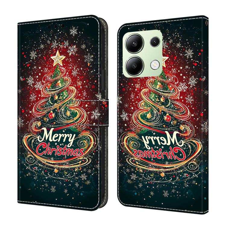 Crystal-Like Painted Vegan Leather Phone Case, For Redmi Note 13 Pro 4G, For Redmi Note 13 4G, For Redmi 13C 4G 5G, For Redmi K70E / Poco X6 Pro, For Redmi Note 13 5G, For Redmi Note 13 Pro+, For Redmi Note 13 Pro 5G