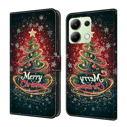 Crystal-Like Painted Vegan Leather Phone Case, For Redmi Note 13 Pro 4G, For Redmi Note 13 4G, For Redmi 13C 4G 5G, For Redmi K70E / Poco X6 Pro, For Redmi Note 13 5G, For Redmi Note 13 Pro+, For Redmi Note 13 Pro 5G