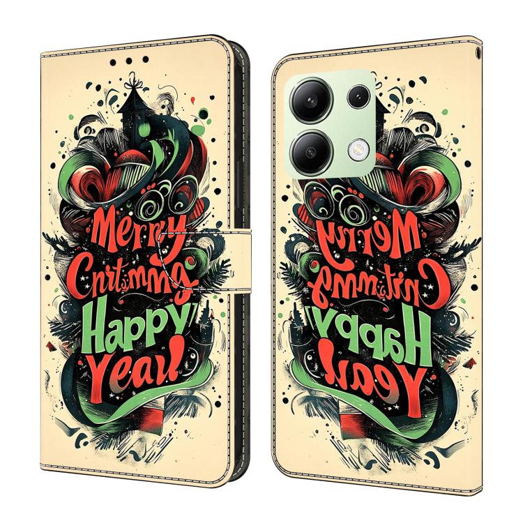 Crystal-Like Painted Vegan Leather Phone Case, For Redmi Note 13 Pro 4G, For Redmi Note 13 4G, For Redmi 13C 4G 5G, For Redmi K70E / Poco X6 Pro, For Redmi Note 13 5G, For Redmi Note 13 Pro+, For Redmi Note 13 Pro 5G